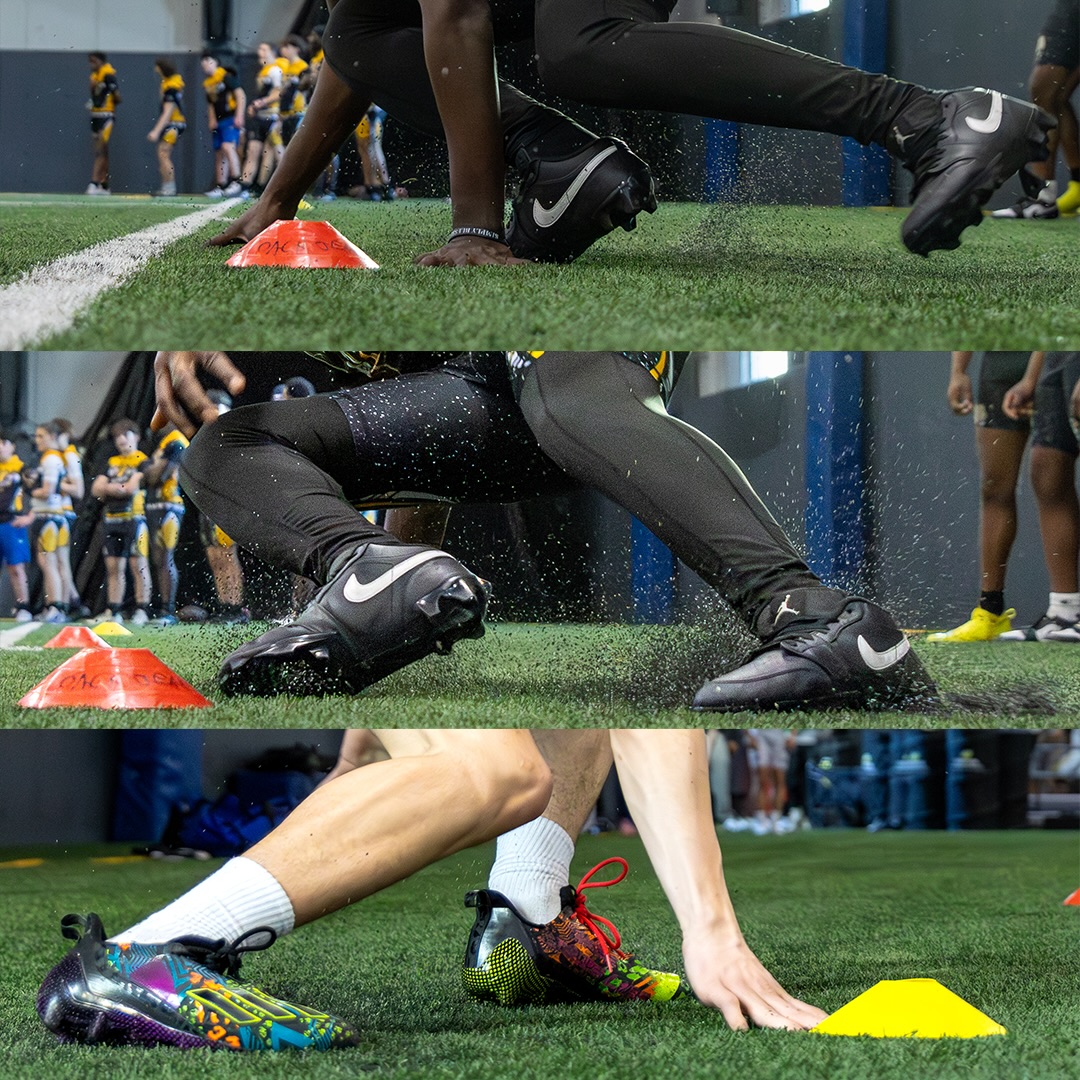 Football camp and event moments captured in a photo collage