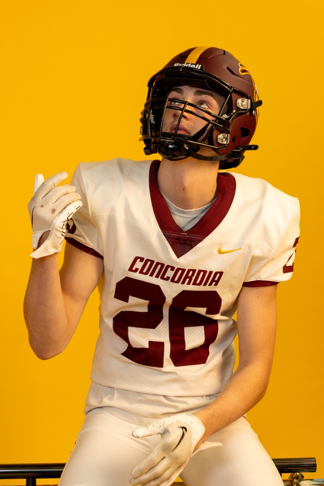 Concordia Stingers football player media day pose